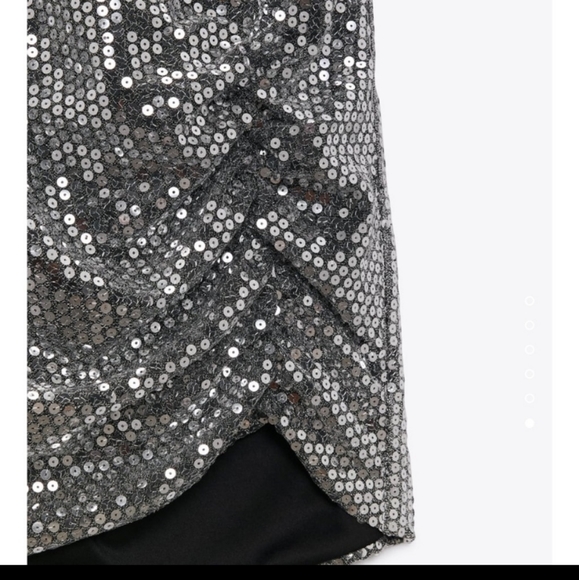 DRAPED SEQUIN DRESS - Picture 5 of 8